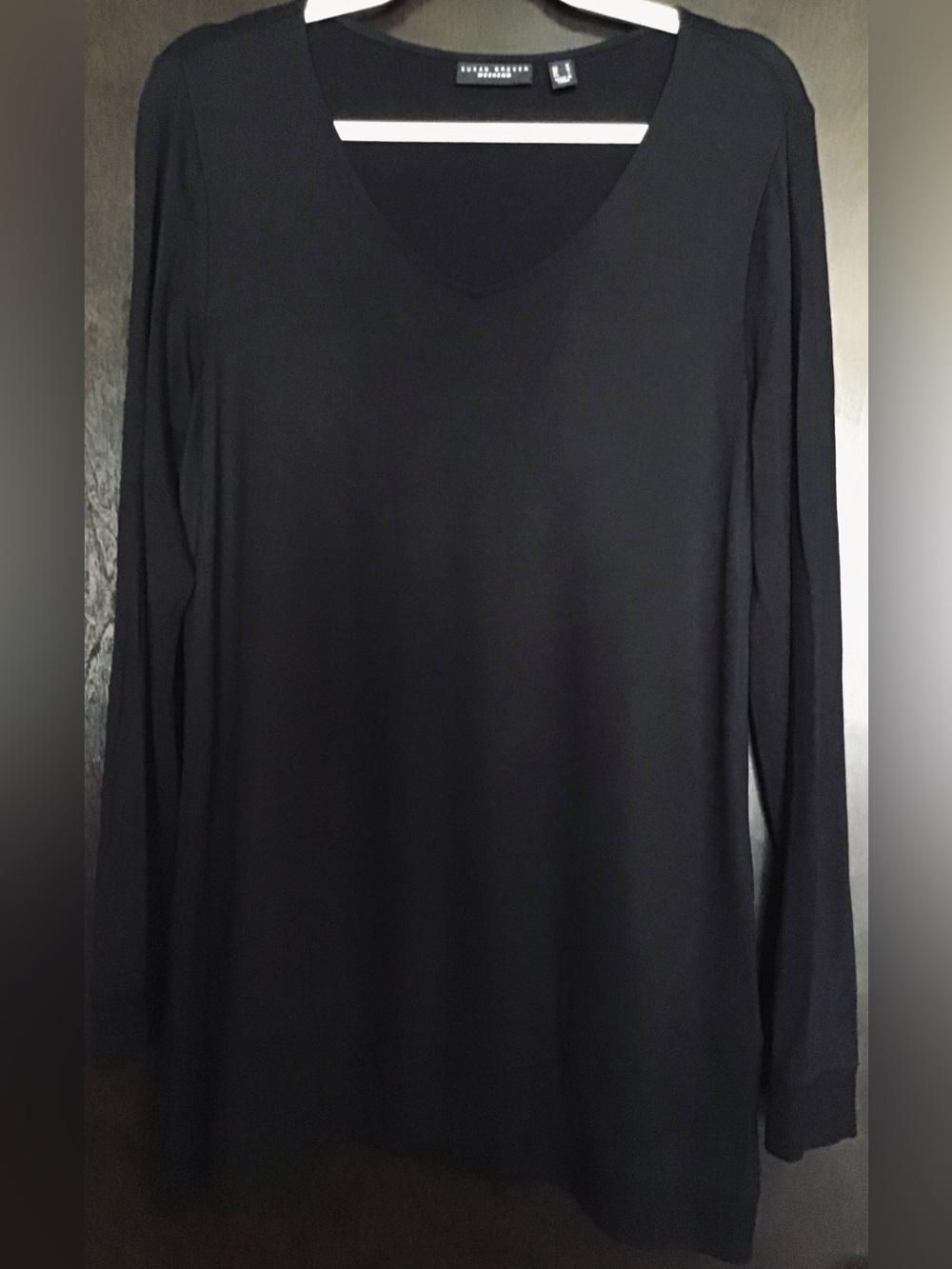 Susan Graver Black Weekend V-Neck Tunic